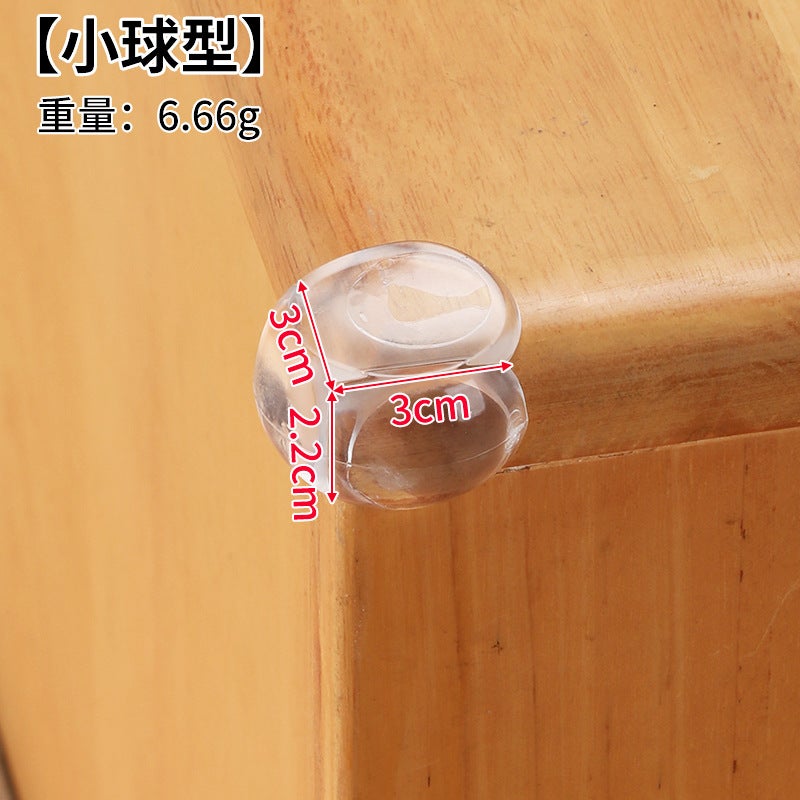 Anti-collision angle drop type transparent anti-collision silicone anti-collision corner protection coffee table furniture soft edge PVC protection for children Small ball type