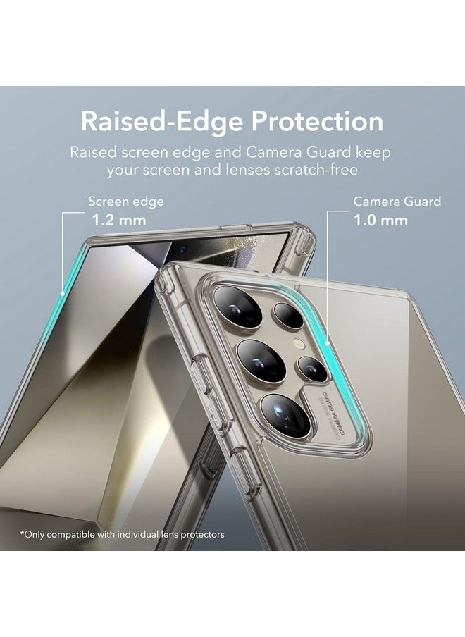 اي اس ار جراب ESR لهاتف Samsung Galaxy S24 Ultra، جراب S24 Ultra مزود بمسند مع 3 أوضاع للوقوف، حماية من السقوط بدرجة عسكرية، جراب هاتف نحيف مقاوم للصدمات مع مسند حاصل على براءة اختراع، TPU، سلسلة Boost، رمادي شفاف  - Image 4