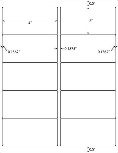 LabelMore 1000 2" x 4" Shipping Address Labels, Inkjet & Laser Compatible, Permanent Adhesive, 100 Sheets (10 Labels Each) - Image 2