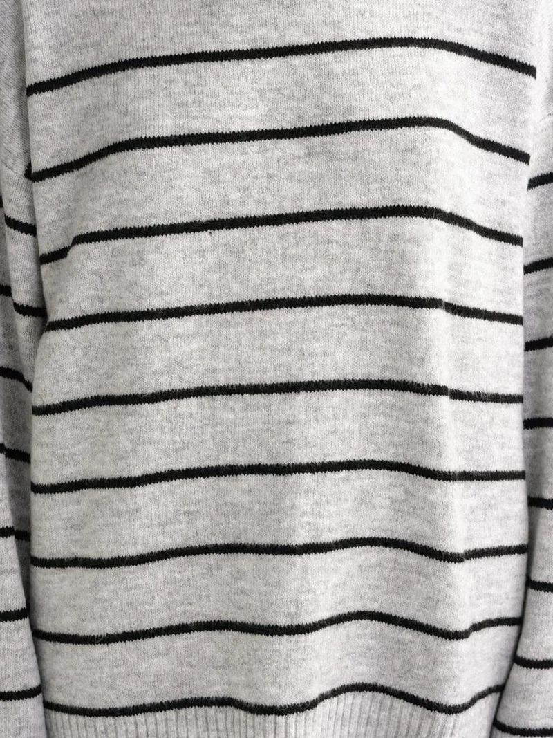MixRay Mixray Striped Knit Pullover Sweater