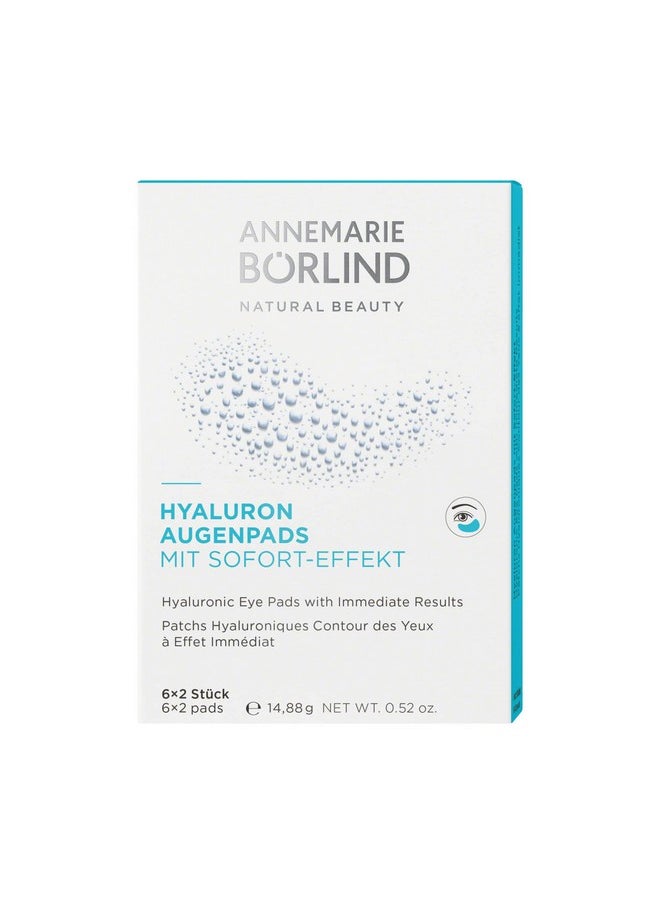 Annemarie Borlind - Hyaluronic Eye Pads With Immediate Results Moisturizing Refreshing And Cooling Eye Care Vegan 6 X 2 Pads 0.52 Oz. - Image 1