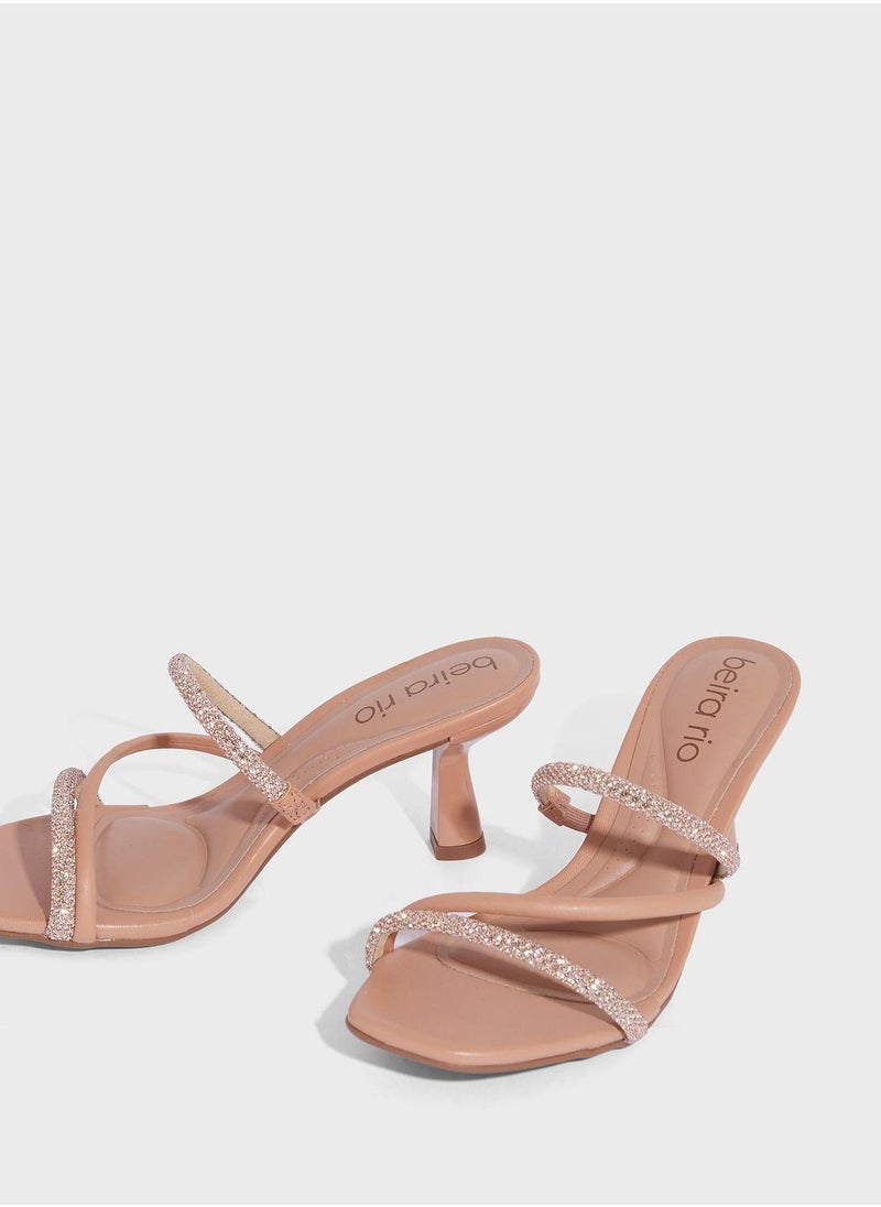 Beira Rio Georgia Multi Strap Mid Heel Sandals  - Image 4