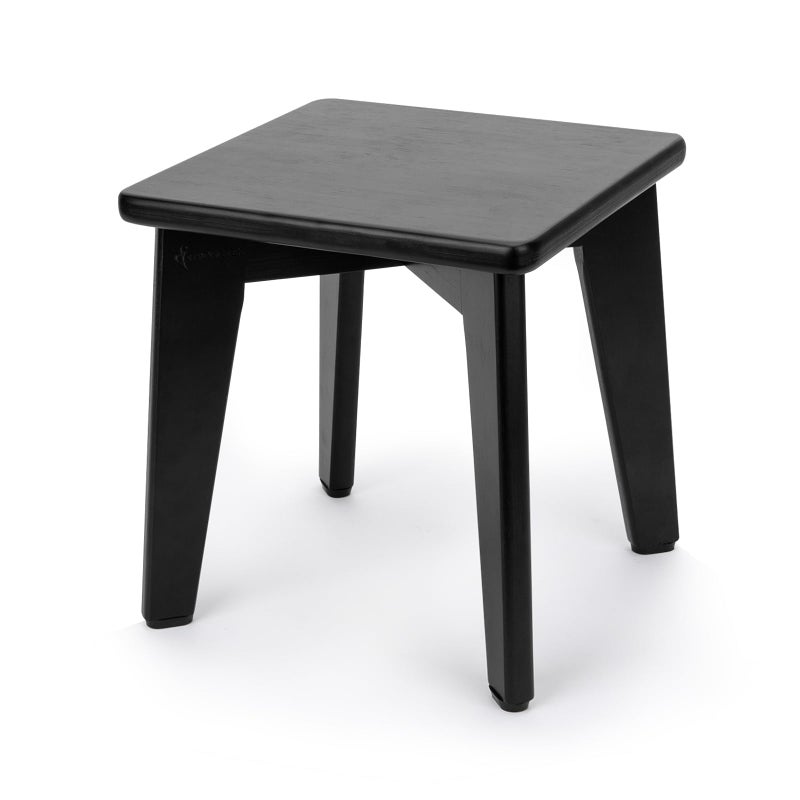 StrongTek StrongTek Bamboo Step Stool for Kids and Adults Natural Material Sturdy and Versatile Short Foot Stool for Bathroom Kitchen Bedroom Compact 10inch Small Wood Stool Plant Stand Black 
