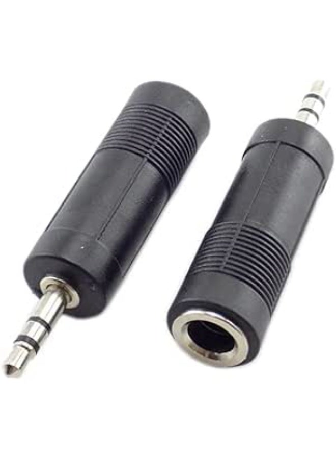 MySouqEg | Store 3.5mm to 6.35mm Audio Adapter, Female to Male Stereo Jack Converter, Black 1 Pcs - Image 1