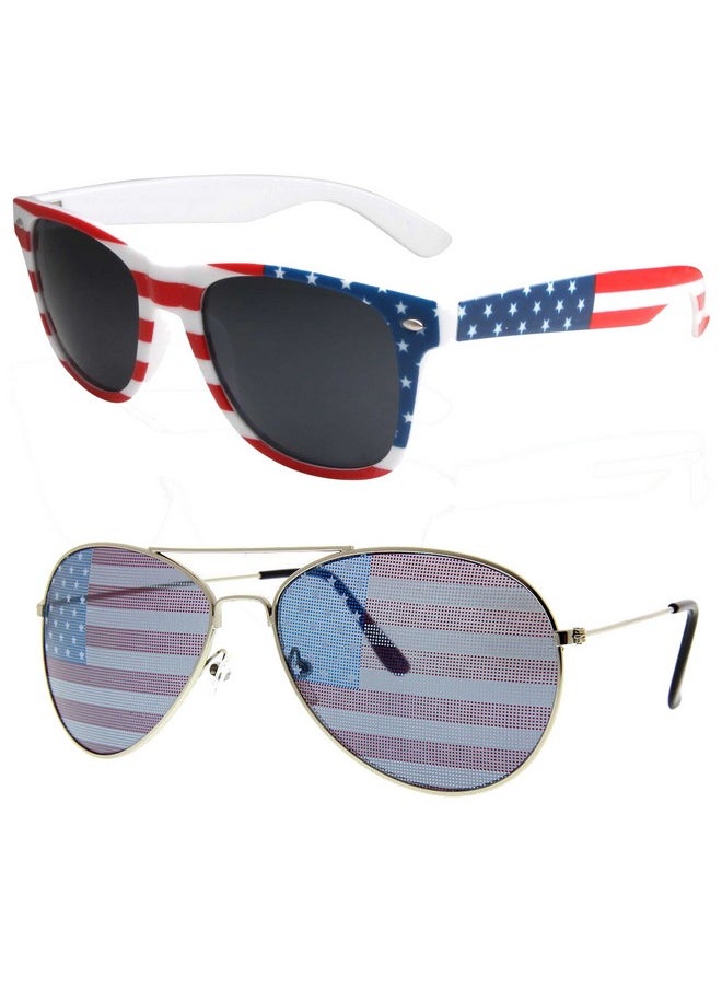 2 Pair Combo Patriotic American Us Flag Sunglasses Bulk Usa - pzsku/Z54D8E055C69B9AF0A702Z/45/_/1718185040/582d982a-dd9d-42da-be5a-b9c8634861e2