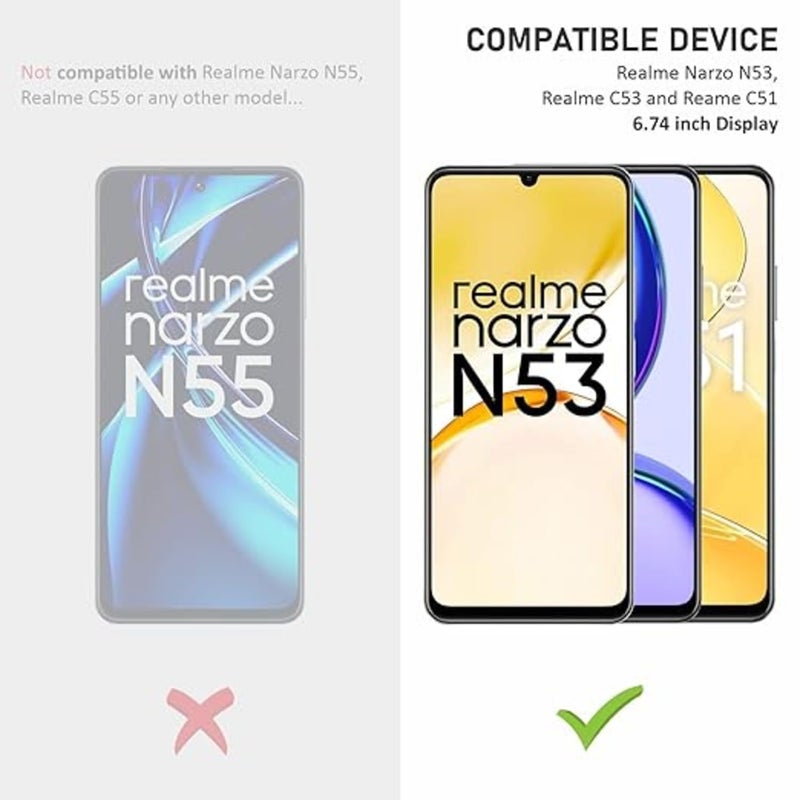 SPCORE Tempered Glass Screen Protector for Realme Narzo N53 and Realme Narzo C53 and Realme C51 Edge to Edge Full Screen Coverage with Easy Installation Kit - Image 5