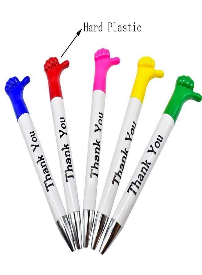 Maydahui 25 PCS Thank You Greeting Gift BallPoint Pen Thumbs Up Pens Cute Hand Gesture Pens for Thanksgiving Employee Appreciation Party (Black and Blue Ink Random Delivery) - Image 3