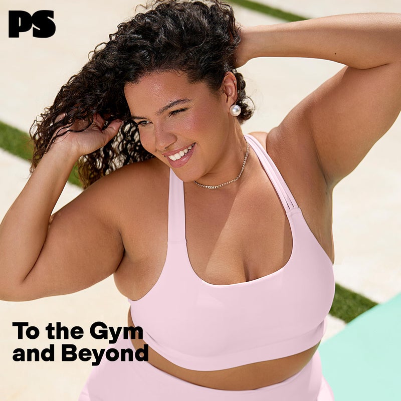 POPSUGAR Sports Bra for Women, Criss-Cross Back Padded Strappy Yoga Bra Workout Tops with Medium Support and Removable Cups Blossom, Medium - Image 5