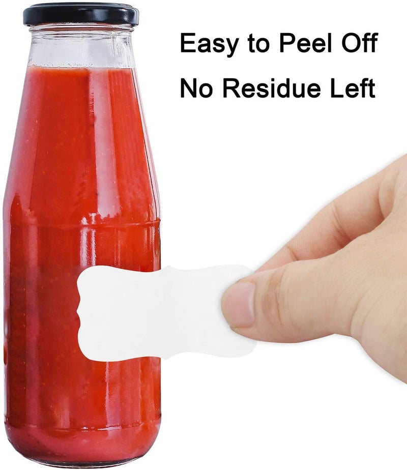 iberry's Waterproof Reusable Vinyl Label Stickers 120 Pieces for Mason Jars Glass Bottle, Decals Craft, Kitchen Jar (Paper, 7 cm x 4 cm, White, 120 Piece) - Image 4