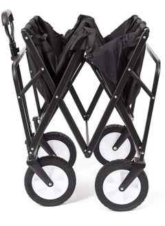 Juud Juud Heavy-Duty Outdoor Folding Storage Cart-Collapsible Garden Trolley with Wheels & Brakes Foldable Hand Picnic cart for Camping Beach Festivals Shopping-Portable Utility Cart 80kg Capacity Easy to Carry  - Image 2