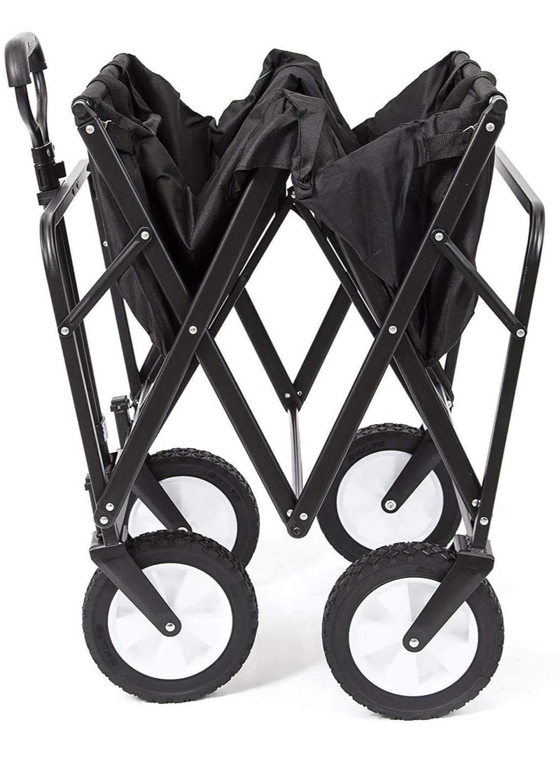 Juud - Juud Heavy-Duty Outdoor Folding Storage Cart-Collapsible Garden Trolley with Wheels & Brakes Foldable Hand Picnic cart for Camping Beach Festivals Shopping-Portable Utility Cart 80kg Capacity Easy to Carry - Image 1