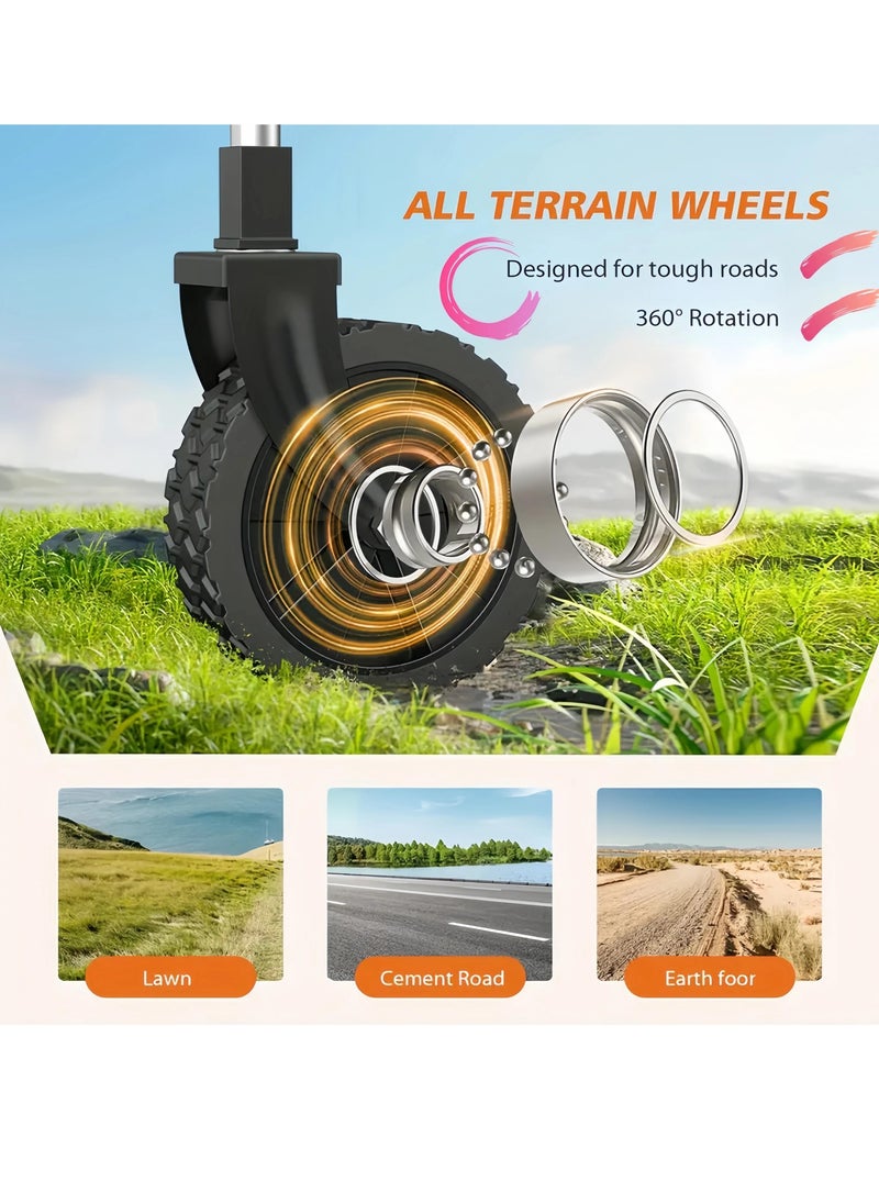 Juud - Juud Heavy-Duty Outdoor Folding Storage Cart-Collapsible Garden Trolley with Wheels & Brakes Foldable Hand Picnic cart for Camping Beach Festivals Shopping-Portable Utility Cart 80kg Capacity Easy to Carry - Image 1