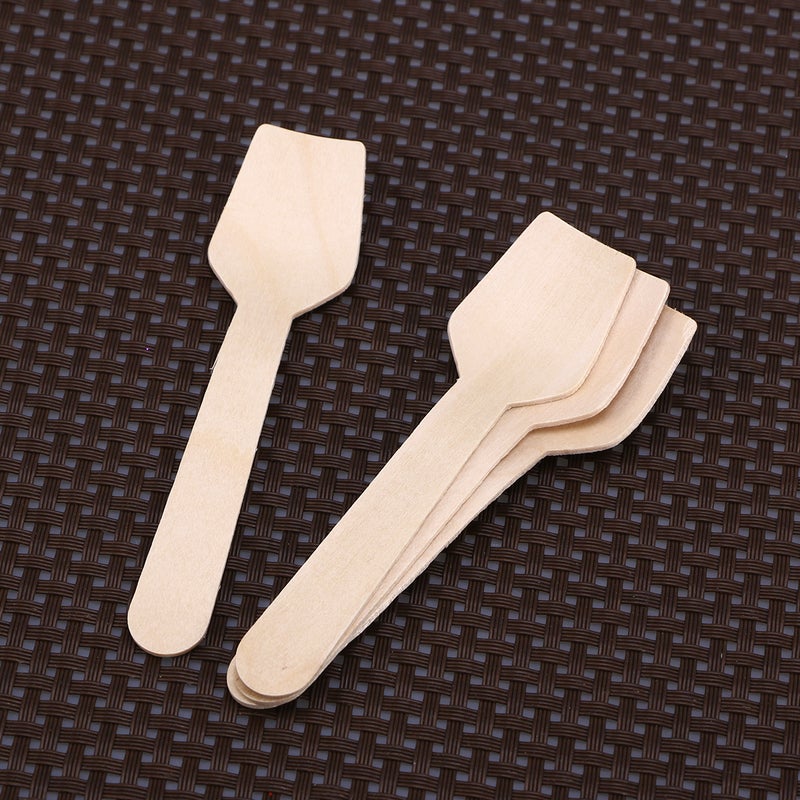 300 pcs Wood Eco- Pudding Scoop Party Supplies - Image 1