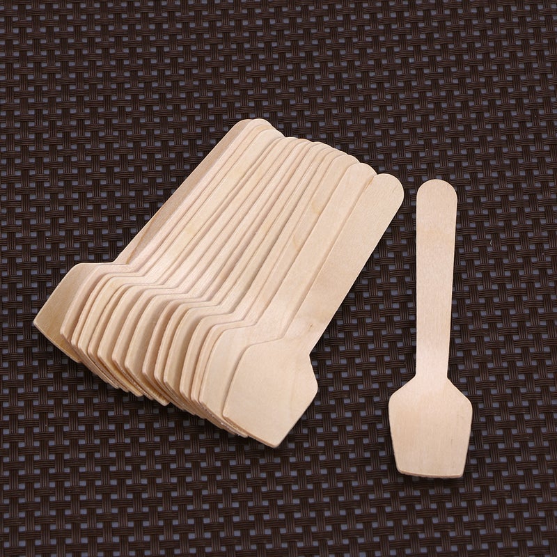 300 pcs Wood Eco- Pudding Scoop Party Supplies - Image 3