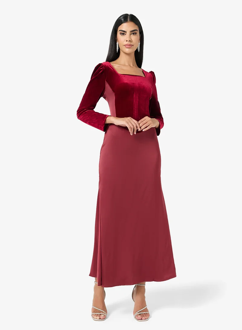 Two Toned Dress With Princess Waist Cut