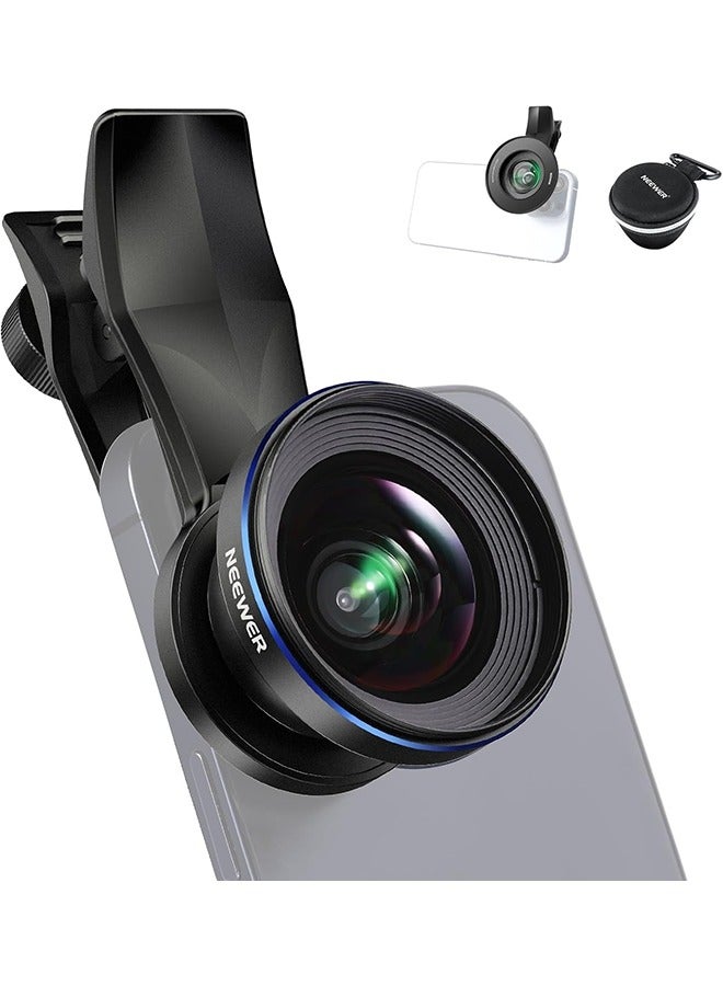 NEEWER 18mm 100° Wide Angle Lens 0.5X Magnification with 17mm Thread Phone Lens Clip u0026 67mm Filter Adapter Ring, Also for Phone Cage/Phone Case/Phone Clamp/Backplate, LS-42 PRO - Image 1