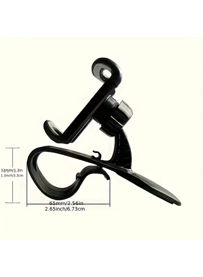 Black Universal Car Phone Holder Rotating Anti Slip Shockproof Suction Cup Air Vent Mount - Image 2