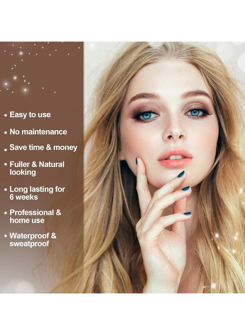 إيكونساين 2-In-1 Eyelash  Eyebrow Kit, Professional Lash  Brow Coloring Kit, Lasting for 4-6 Weeks DIY Hair Color for Home Salon Use 7ml Light Brown/Orange - Image 3