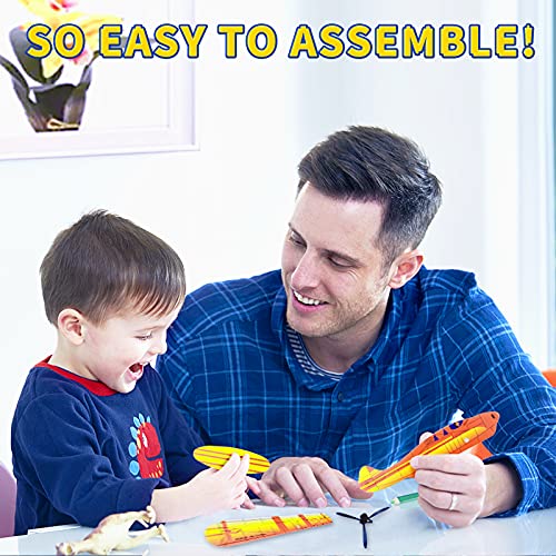 Visen 8" Airplane Toy,12 Different Designs Planes Toys For Boys,Foam Glider Planes Toys,Birthday Favors Lightweight Paper Airplanes,Individually Packed Outdoor Flying Toys,Party Favors For kids 8-12(12 PCS) - Image 5