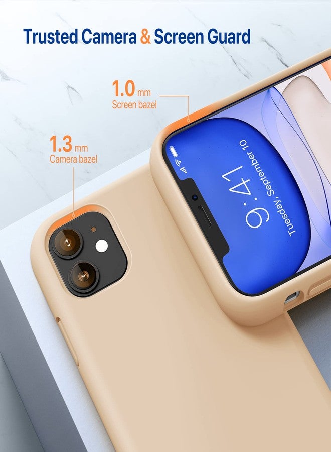 Miracase Designed for iPhone 11 Phone Case, with Screen Protector, Liquid Silicone Gel Rubber Full Body Drop Protection Shockproof Cover Phone Case for iPhone 11 6.1 inch, Bean Grey - Image 5