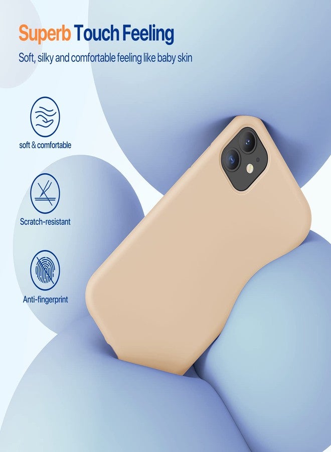 Miracase Designed for iPhone 11 Phone Case, with Screen Protector, Liquid Silicone Gel Rubber Full Body Drop Protection Shockproof Cover Phone Case for iPhone 11 6.1 inch, Bean Grey - Image 4