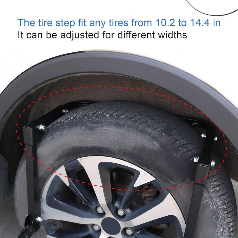 DICMIC Folding Heavy Duty Tire Step for Truck, SUV and RV - Image 3