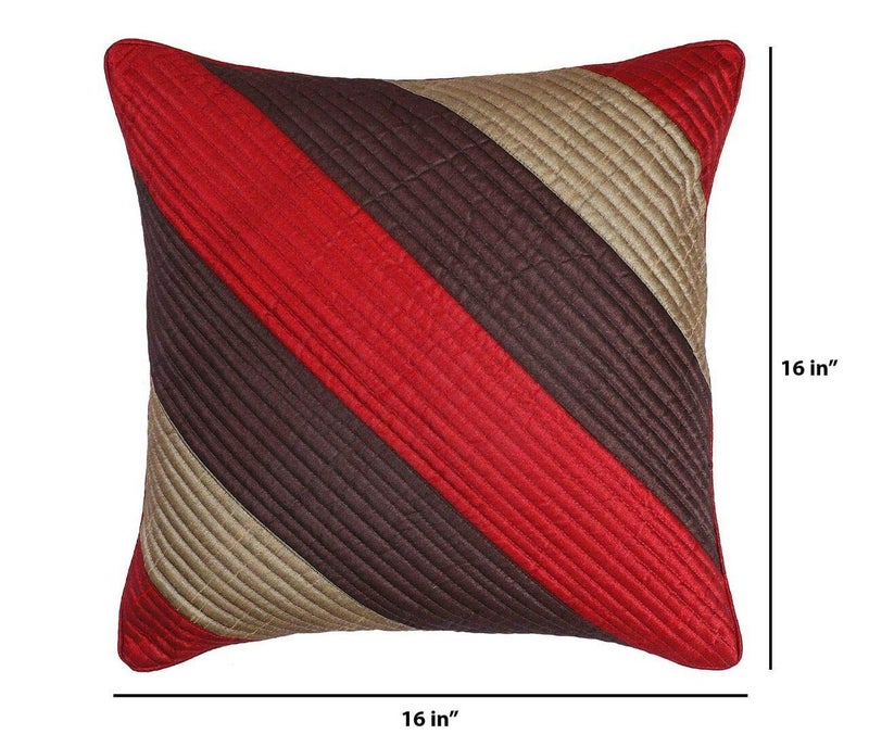 IM FAB IMFAB Silk 200 TC Cushion Cover, 16 x 16 Inch, Maroon, 5 Pieces - Image 3