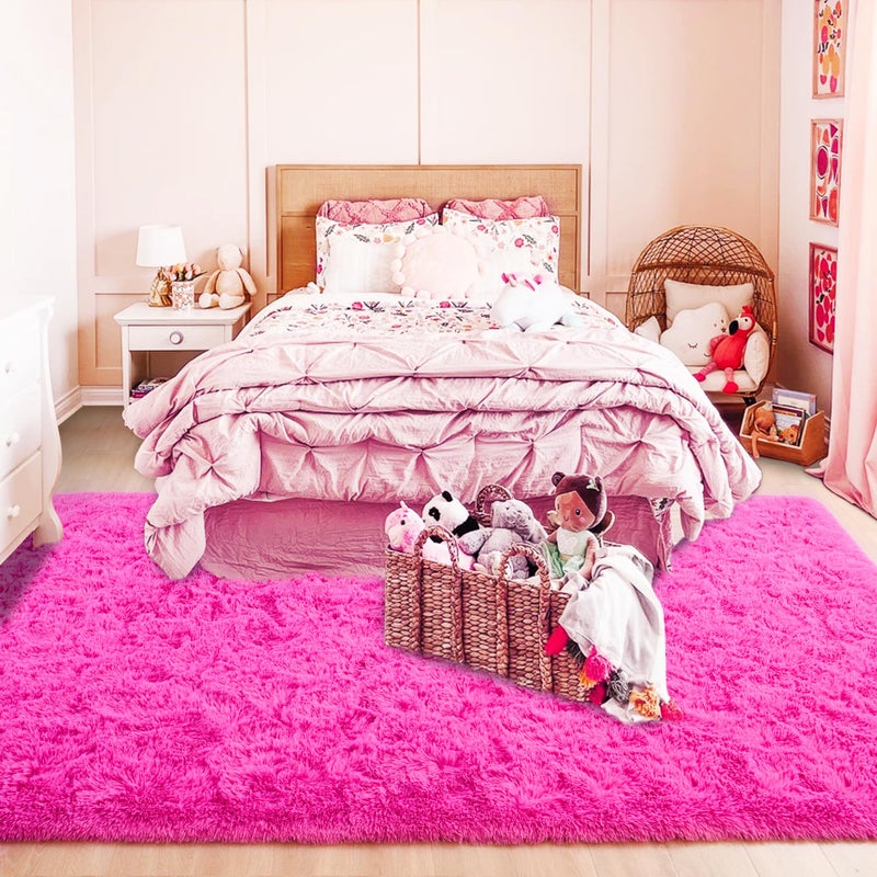 ISEAU Fluffy Rug Carpets Soft Shaggy Area Brug Indoor Floor Rugs for Kids Room Fuzzy Carpy Comfy لطيف سجادة سرير سرير للبنين الفتيات غرفة نوم Decor - Image 4