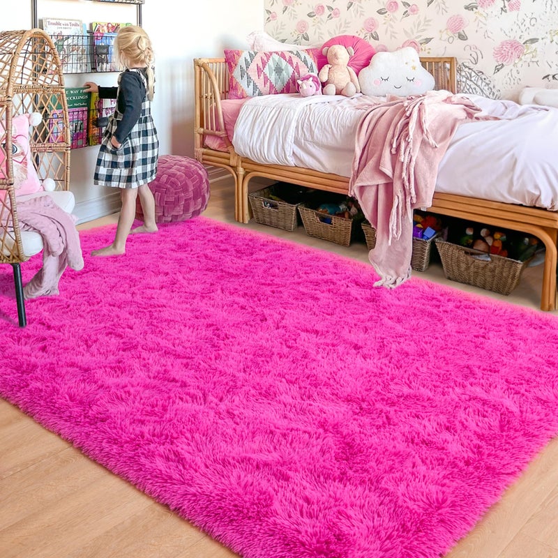 ISEAU Fluffy Rug Carpets Soft Shaggy Area Brug Indoor Floor Rugs for Kids Room Fuzzy Carpy Comfy لطيف سجادة سرير سرير للبنين الفتيات غرفة نوم Decor - Image 2
