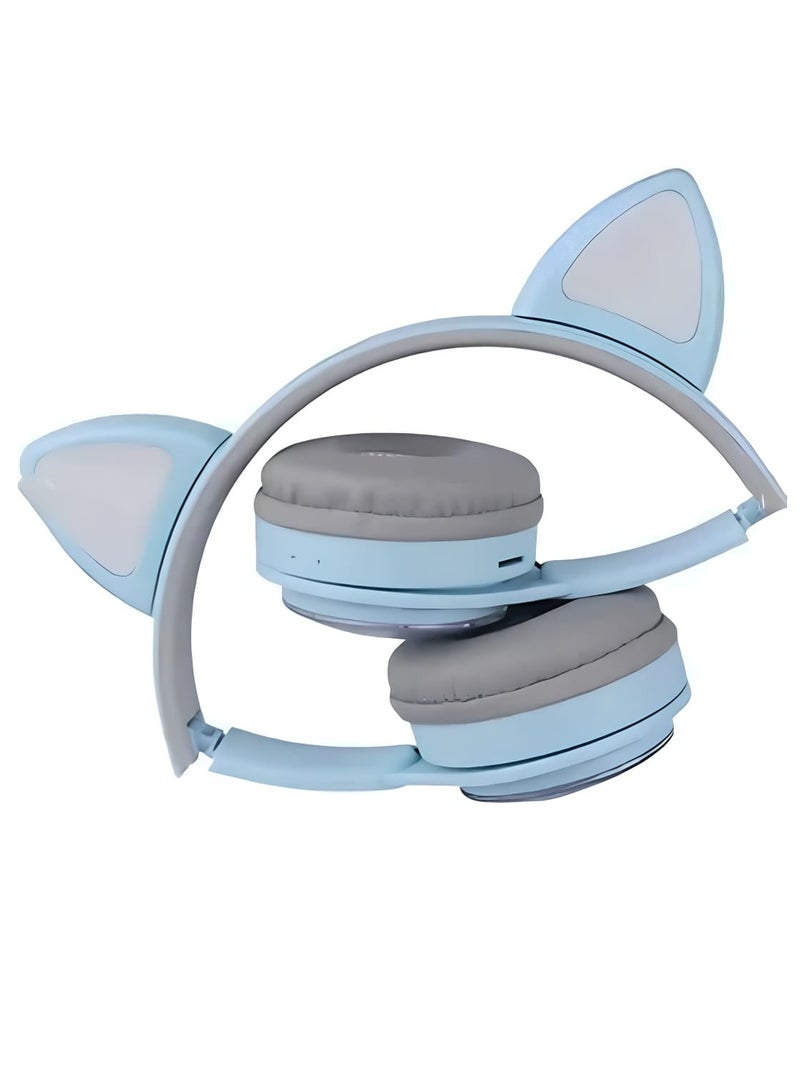ماركة غير محددة سماعات رأس لاسلكية للأطفال M31 بتصميم أذن قطة لطيفة مزودة بتقنية البلوتوث قابلة للطي مع أضواء LED RGB - Image 2