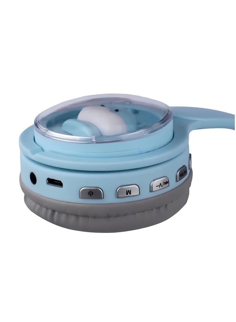 ماركة غير محددة سماعات رأس لاسلكية للأطفال M31 بتصميم أذن قطة لطيفة مزودة بتقنية البلوتوث قابلة للطي مع أضواء LED RGB - Image 5