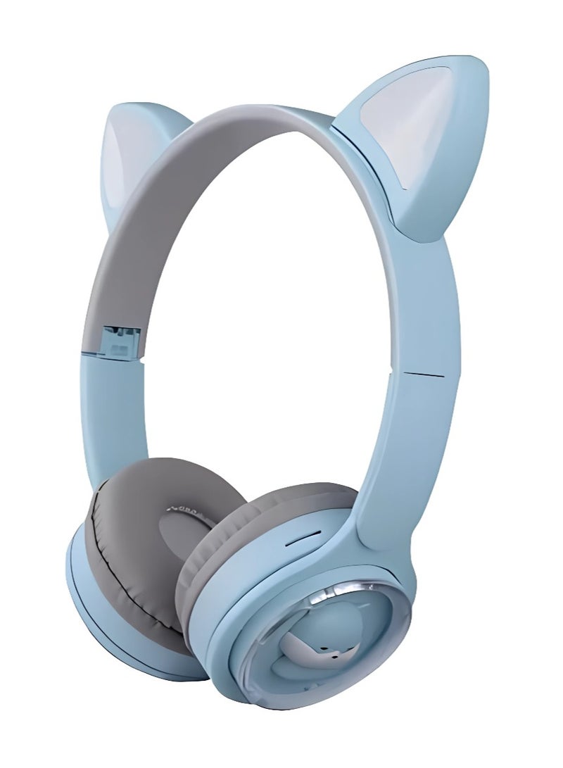 ماركة غير محددة سماعات رأس لاسلكية للأطفال M31 بتصميم أذن قطة لطيفة مزودة بتقنية البلوتوث قابلة للطي مع أضواء LED RGB - Image 3