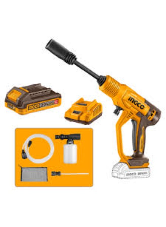 إنجكو مغسله 20 فولت بطاريه وشاحن - Image 1