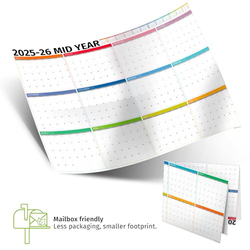 Hambli Academic Planner 2025-2026 – Dry Erase Academic Wall Calendar 2025-2026 - 12 Month Office, University, Teacher, School Year Calendar 2025-2026 – Boxes Edition - Image 5