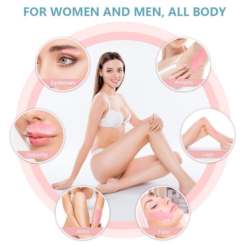Bestidy Wax Bead, Waxing beans for Hair Removal, Women Men, Home Waxing for All Body and Brazilian Bikini Areas (Pink-500g) - Image 3