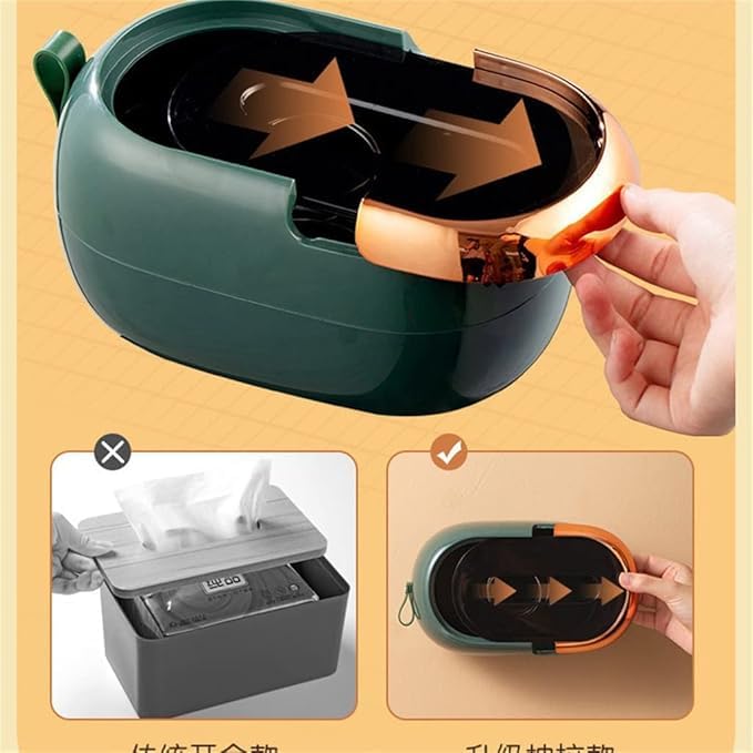 Deoxys Tissue Box Holder Wall Mounted, Clear Tissue Box Holder for Bathrooms, Plastic Decorative Tissue Box Home Decor - Image 4