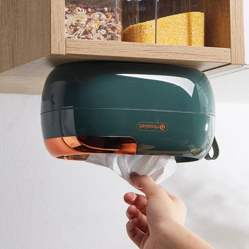 Deoxys Tissue Box Holder Wall Mounted, Clear Tissue Box Holder for Bathrooms, Plastic Decorative Tissue Box Home Decor - Image 3