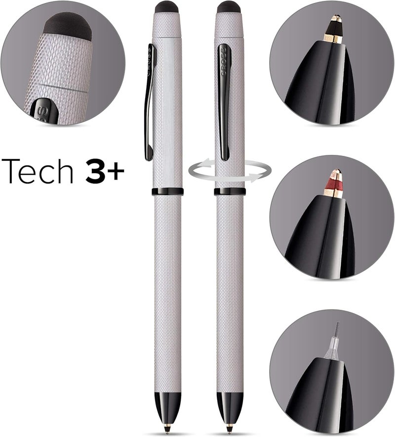 Cross Tech3+ Refillable Tech3+ Presented in a Premium Gift Box - Medium Point, Black Ink, Chrome - Image 2