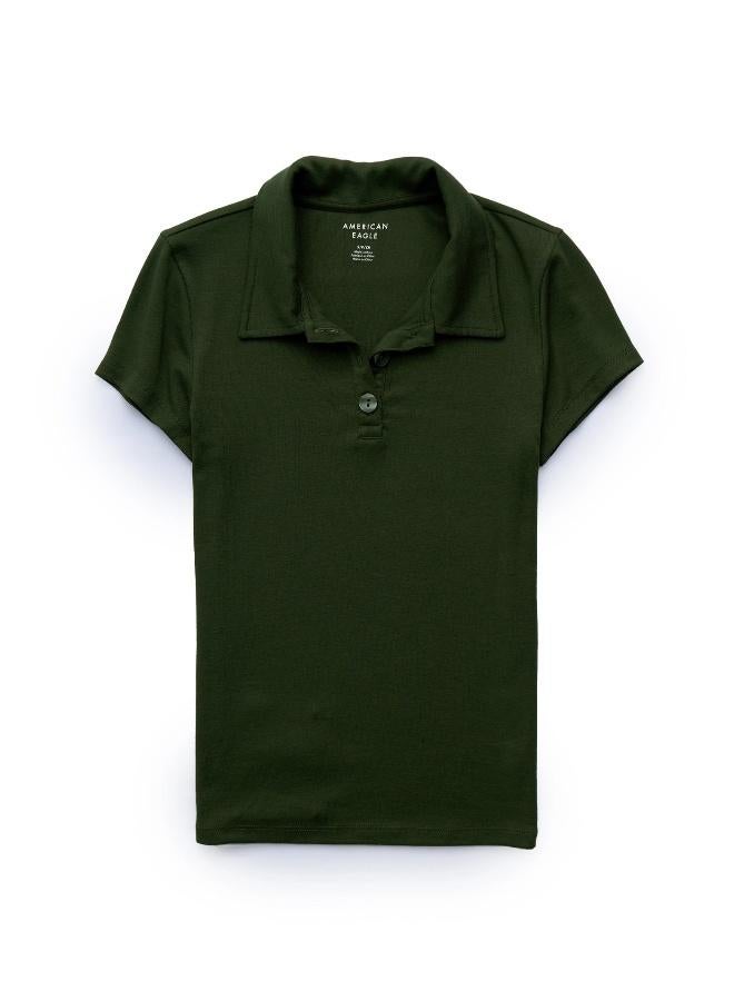 American Eagle AE Polo Hey Baby Tee  - Image 3