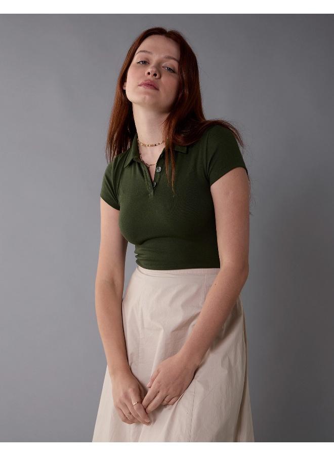 American Eagle AE Polo Hey Baby Tee  - Image 1