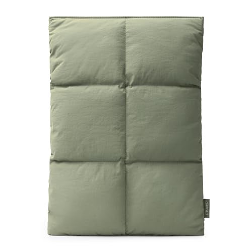 Comfyable Puffy Laptop Sleeve 13 Inch 14 Inch Quilted Puffer Laptop Carrying Case Pillow Case Compatible with MacBook Air M4 2025 M3 M2 M1 MacBook Pro M5 M4 ProMax Green - Image 1