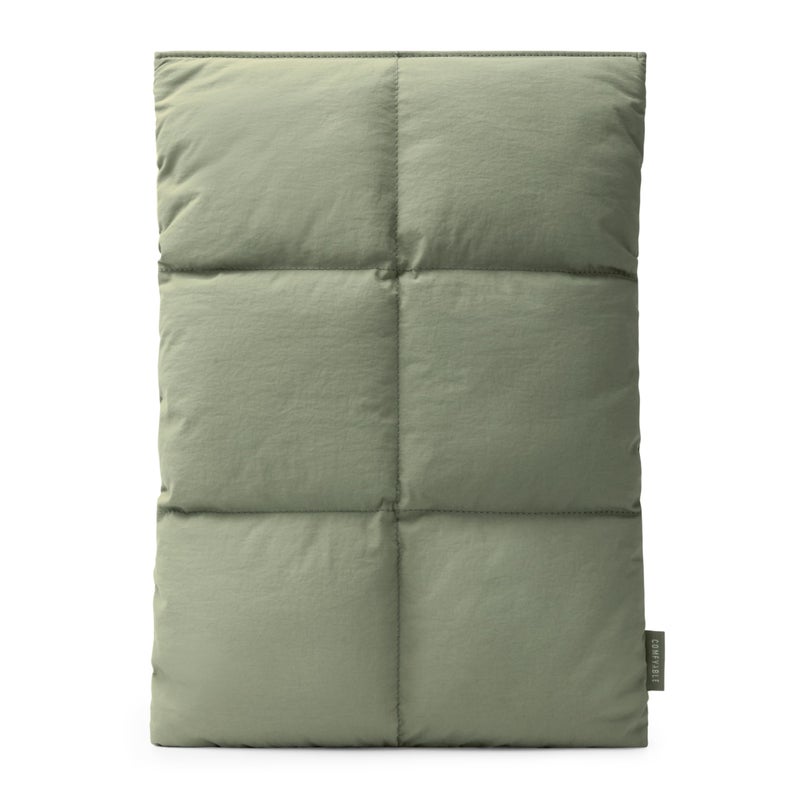 Comfyable Puffy Laptop Sleeve 13 Inch 14 Inch Quilted Puffer Laptop Carrying Case Pillow Case Compatible with MacBook Air M4 2025 M3 M2 M1 MacBook Pro M5 M4 ProMax Green - Image 2