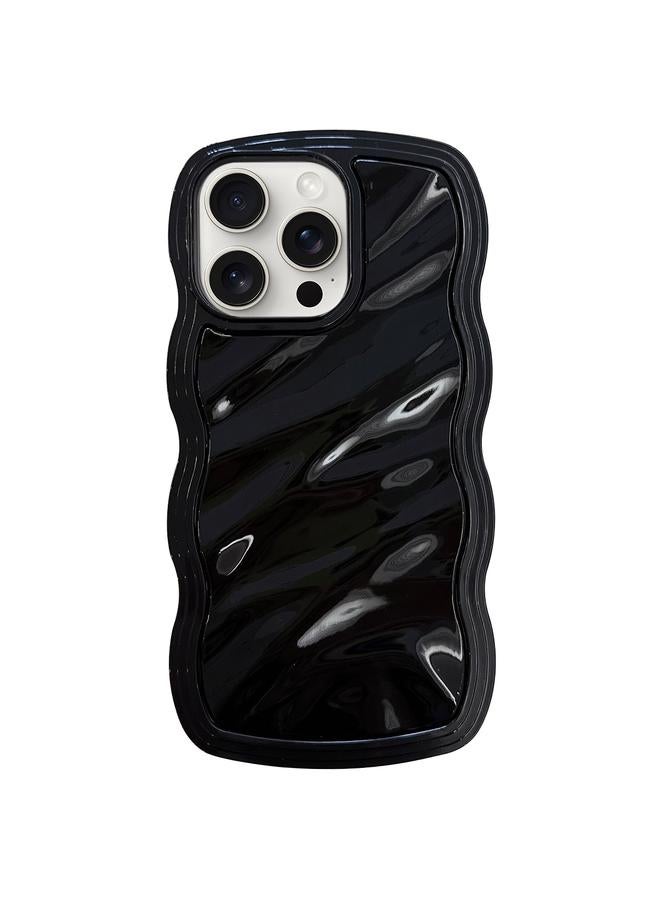 S-TOP Case For iPhone 14 Pro Solid Color Waves PC Hybrid TPU Phone Case - Image 1