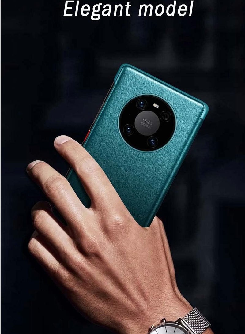 Excefore Case for Huawei Mate40 Mate 40 Pro Cover Protective Luxury Leather Automatic Sleep Flip Phone (Orange, MATE PRO) - Image 4