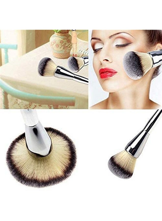 ليلي أحمر الخدود للوجه، فرشاة مكياج البودرة (فضي) - Image 4