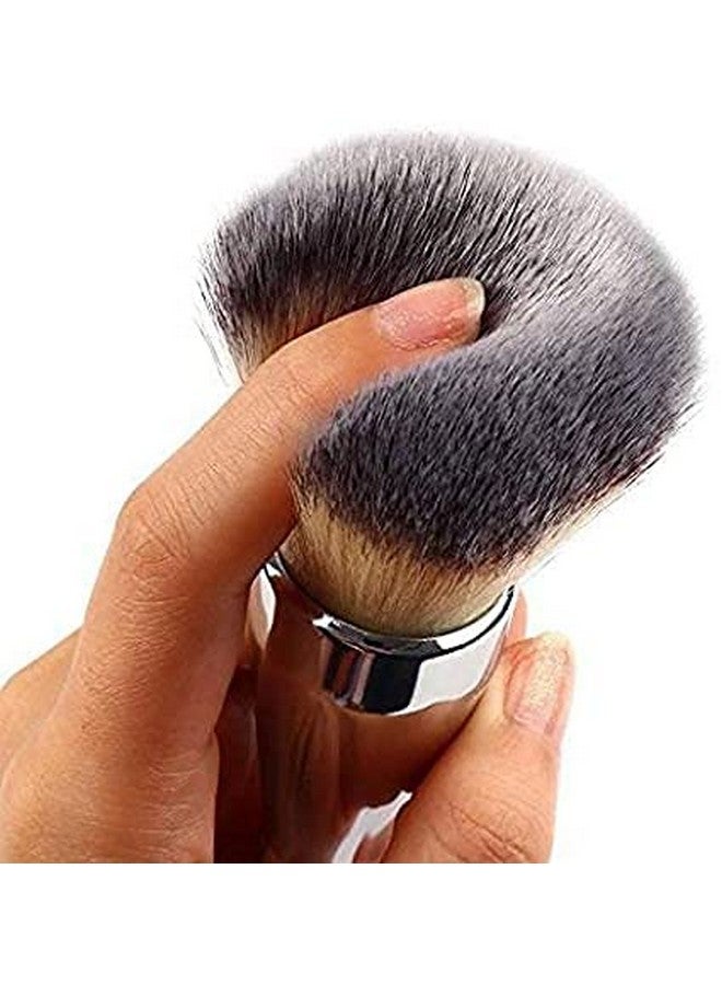 ليلي أحمر الخدود للوجه، فرشاة مكياج البودرة (فضي) - Image 3