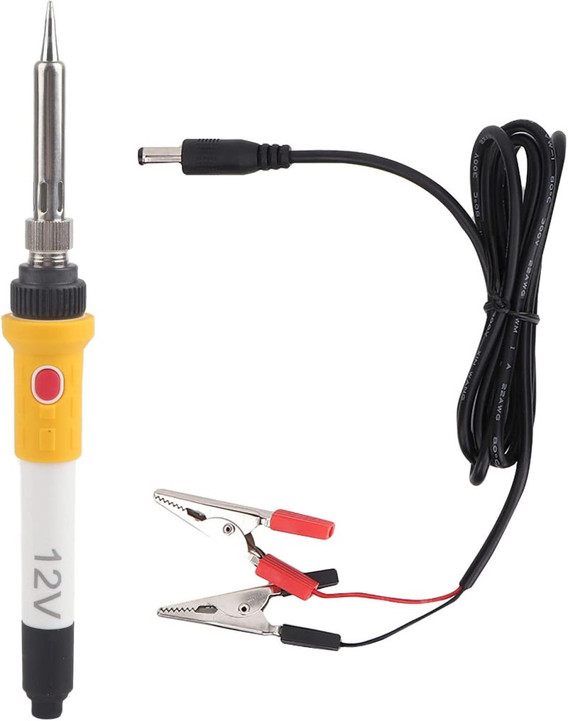 Walfront Dc 12V 40W Electric Soldering Iron Kit Portable Car Auto Clip Powered Soldering Iron - Image 1
