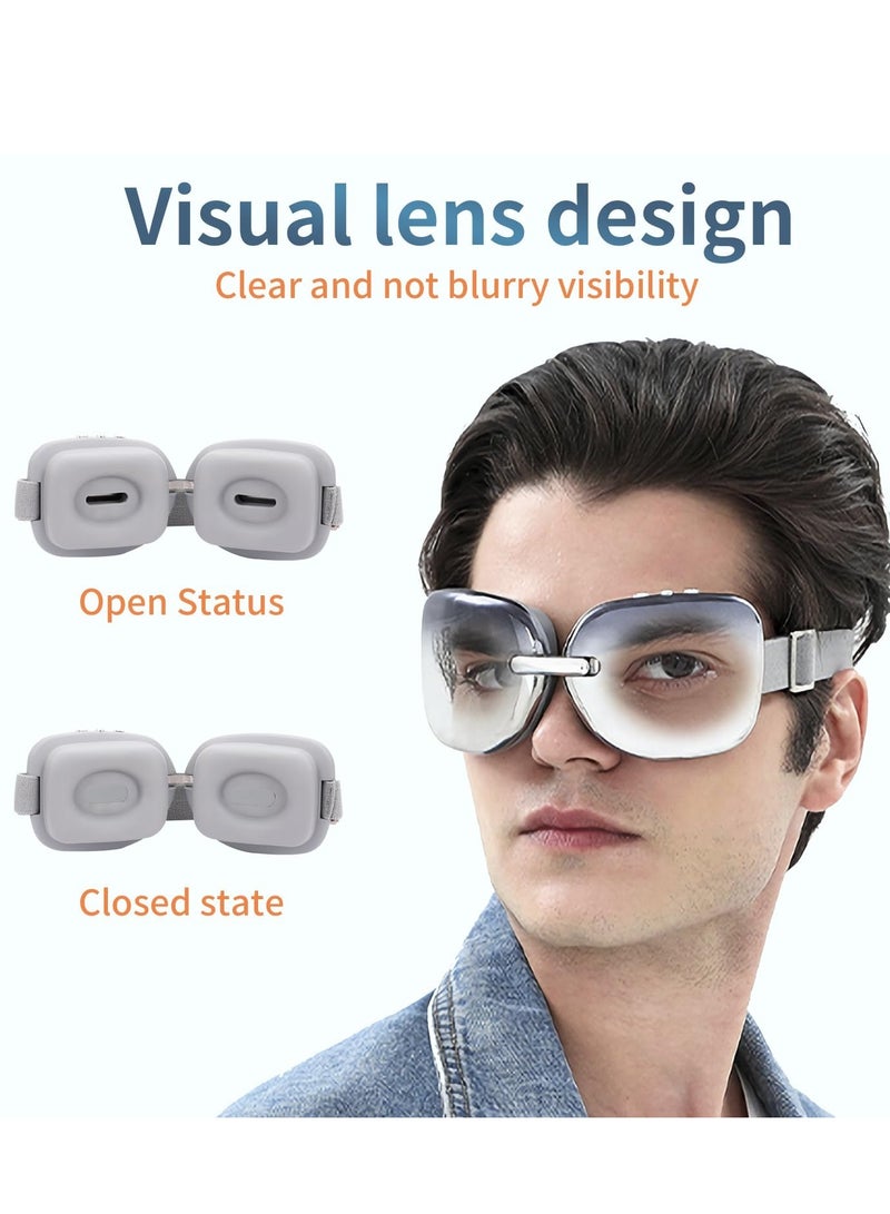 Zikra Eye Massager,Heated Eye Mask Massager with Vision Window and Vibrate , Relax and Reduce Eye Strain Dark Circles Eye Bags Dry Eye， Improve Sleep - Image 2