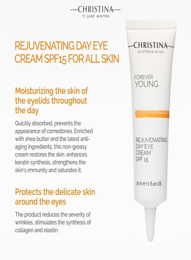 -CHRISTINA- Forever Young Eye Cream with SPF 15 | Cream with Vitamin K Hydrates, Rejuvenates, Revitalizes the Skin 30ml - Image 3