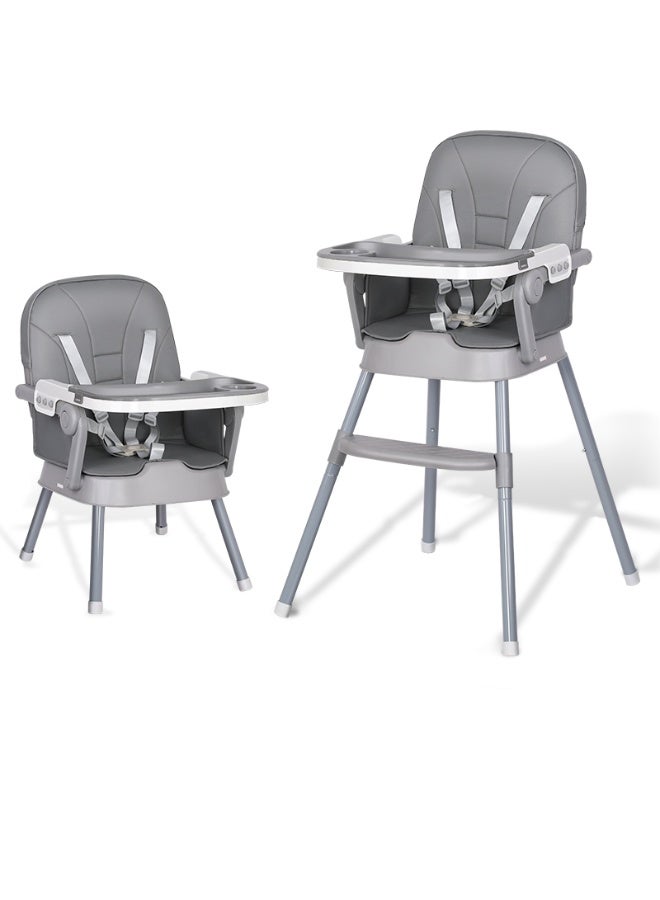 فول جوي كرسي طعام مرتفع قابل للتعديل للأطفال 4* 1 ، مقعد معزز لكرسي تغذية الأطفال,حزام أمان ,مسند قدم مع صينية قابلة للفصل ,كرسي عالٍ قابل للطي للأطفال الصغار من عمر 6 أشهر إلى 4 سنوات - Image 2